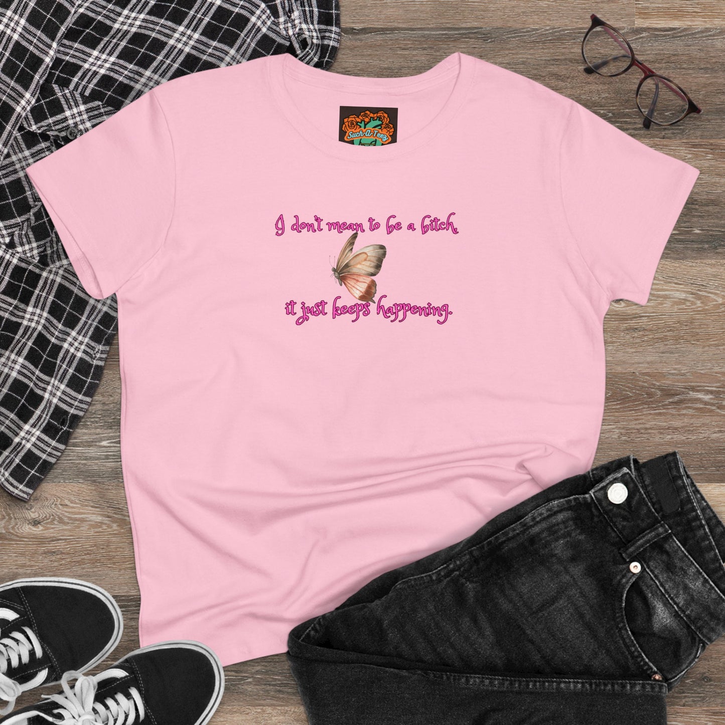 'Just Can't Help It' Women's Midweight Cotton Tee