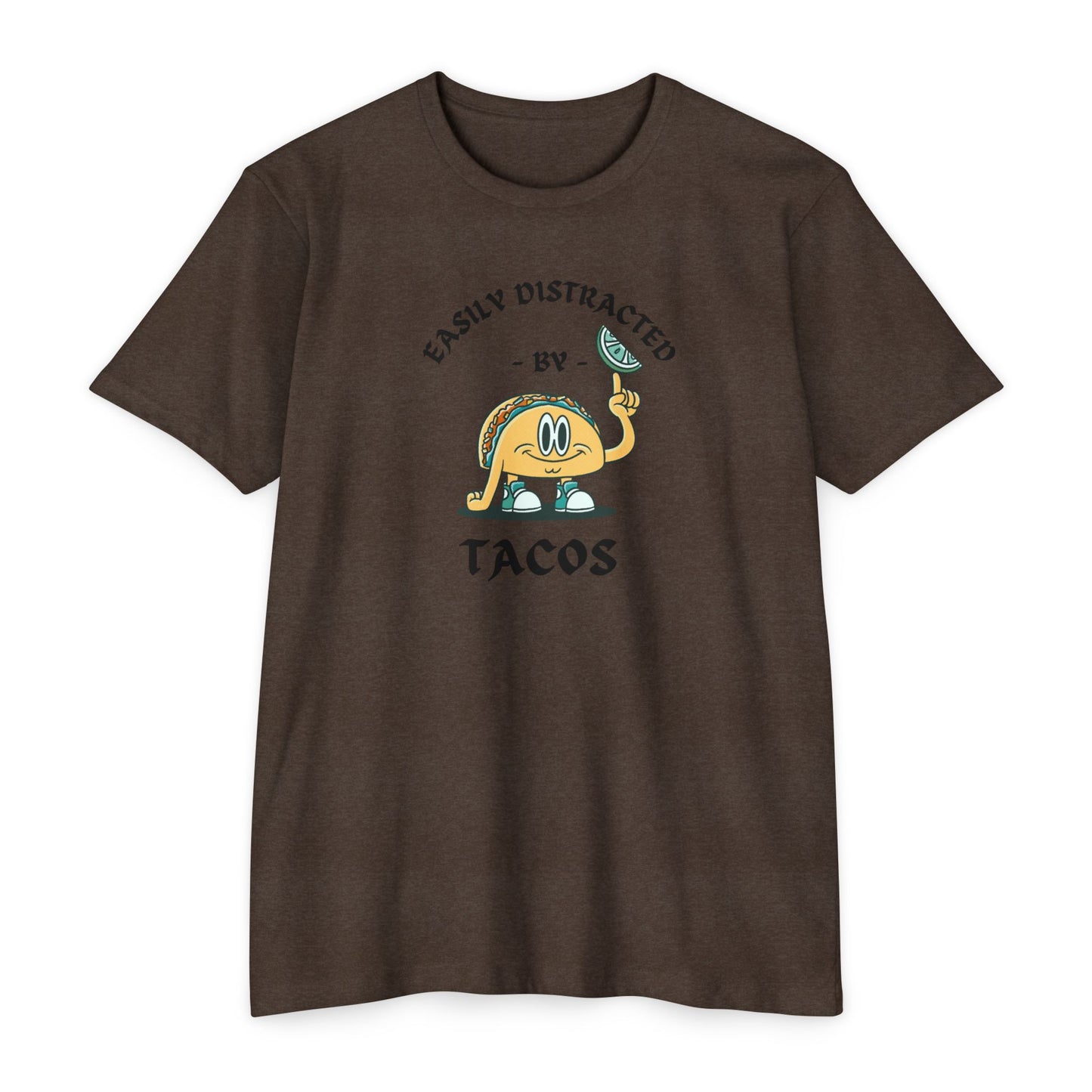 'Easily Distracted by Tacos! Funny Foodie' Unisex Jersey T-shirt