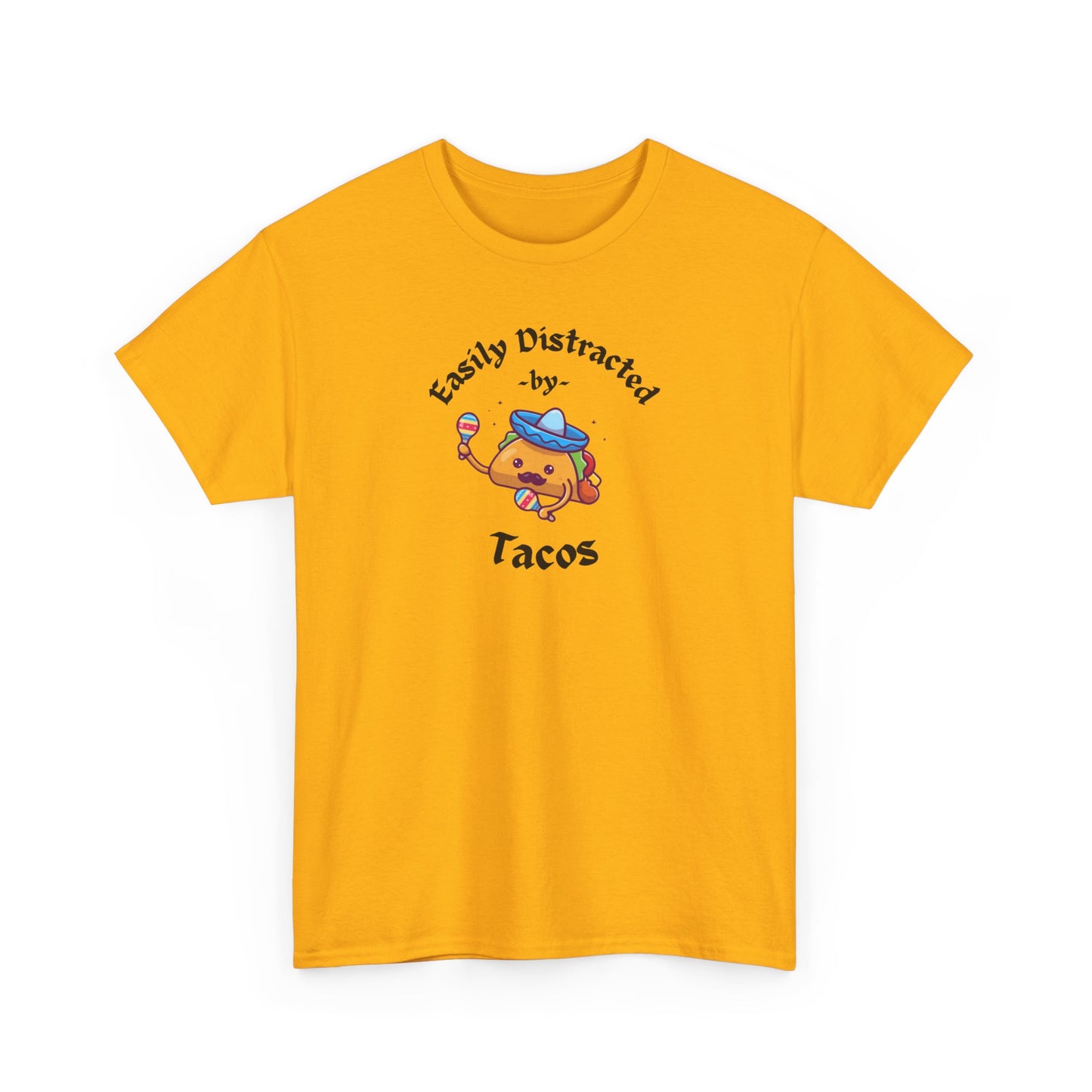 'Easily Distracted by Tacos' Unisex Heavy Cotton Tee