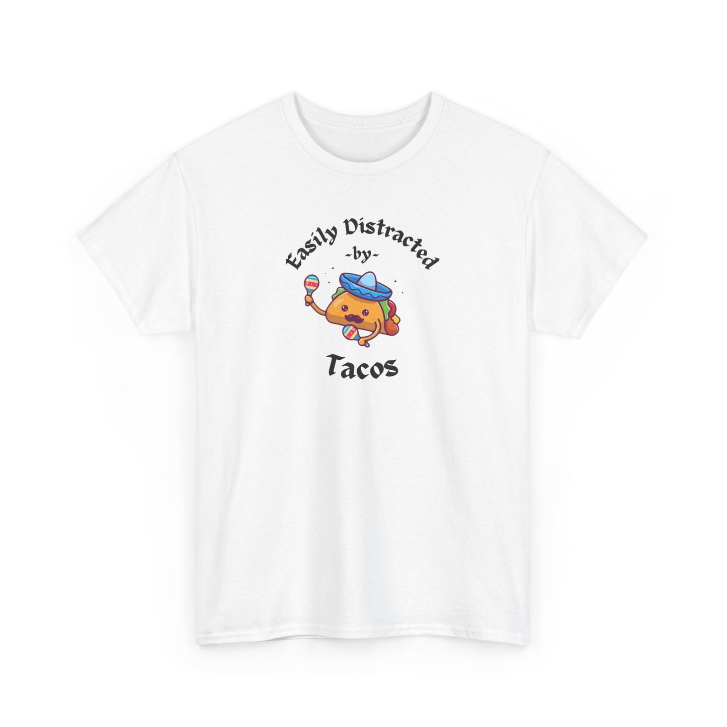 'Easily Distracted by Tacos' Unisex Heavy Cotton Tee