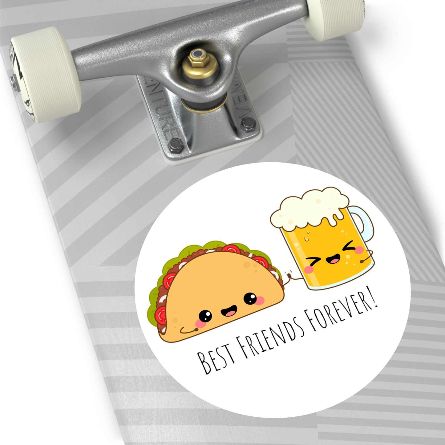 'Beer & Taco BFF!' Round Stickers, Indoor\Outdoor