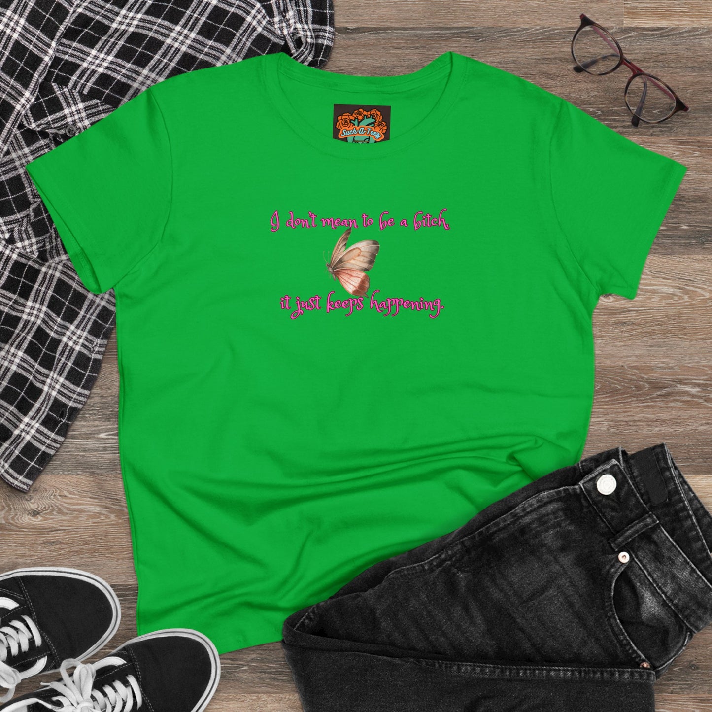 'Just Can't Help It' Women's Midweight Cotton Tee
