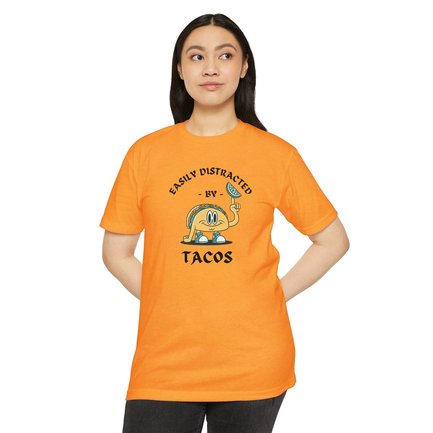 'Easily Distracted by Tacos! Funny Foodie' Unisex Jersey T-shirt
