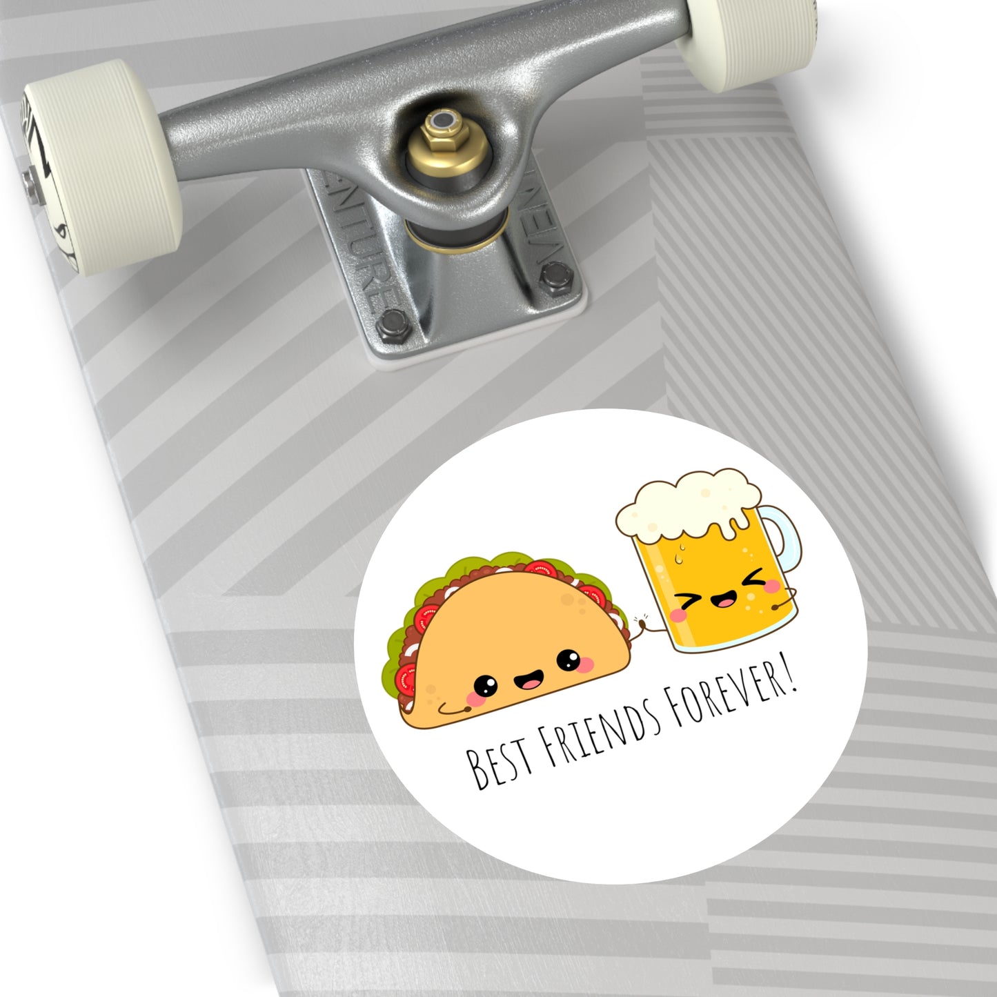 'Beer & Taco BFF!' Round Stickers, Indoor\Outdoor
