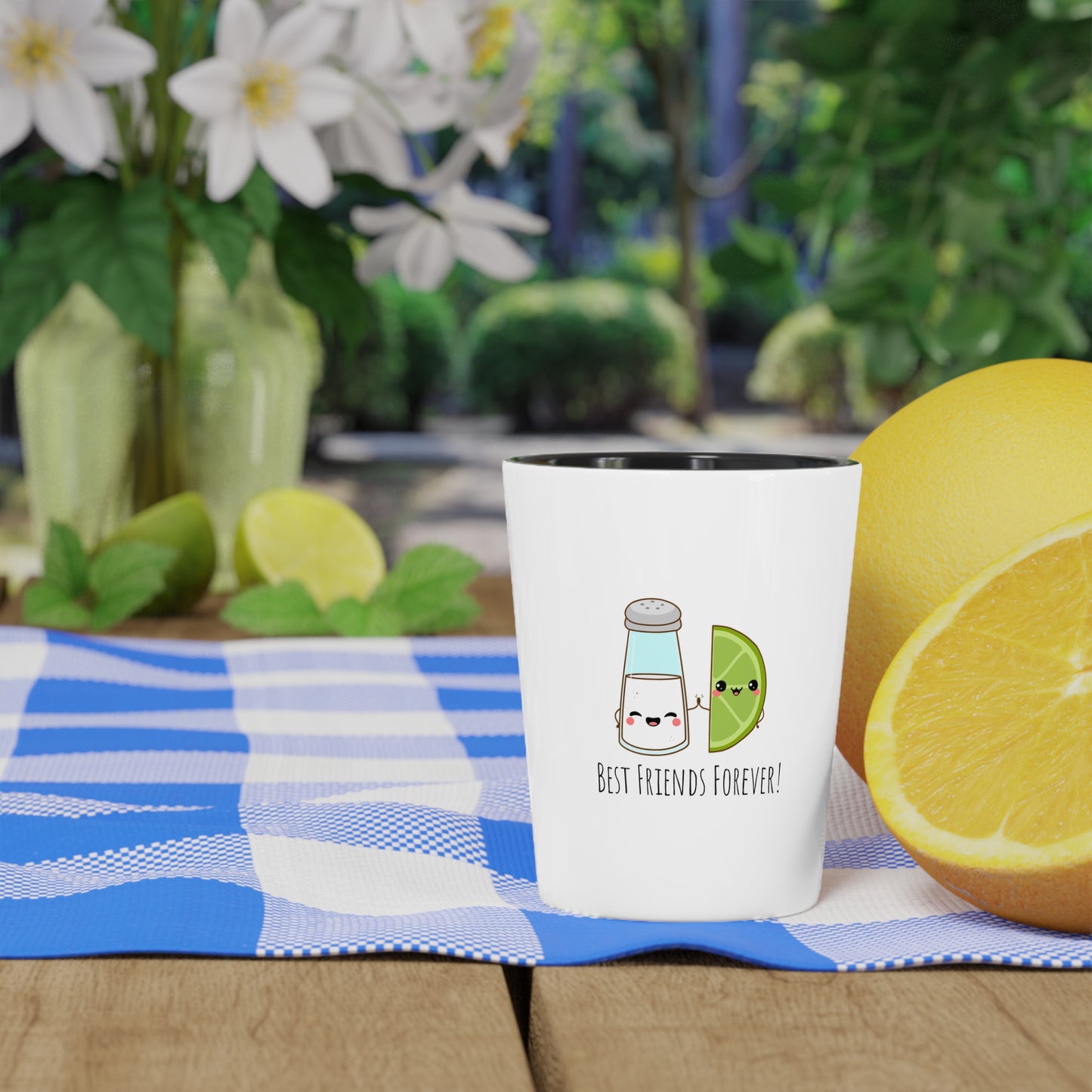 Best Friends Forever! Salt & Lime. Shot Glass