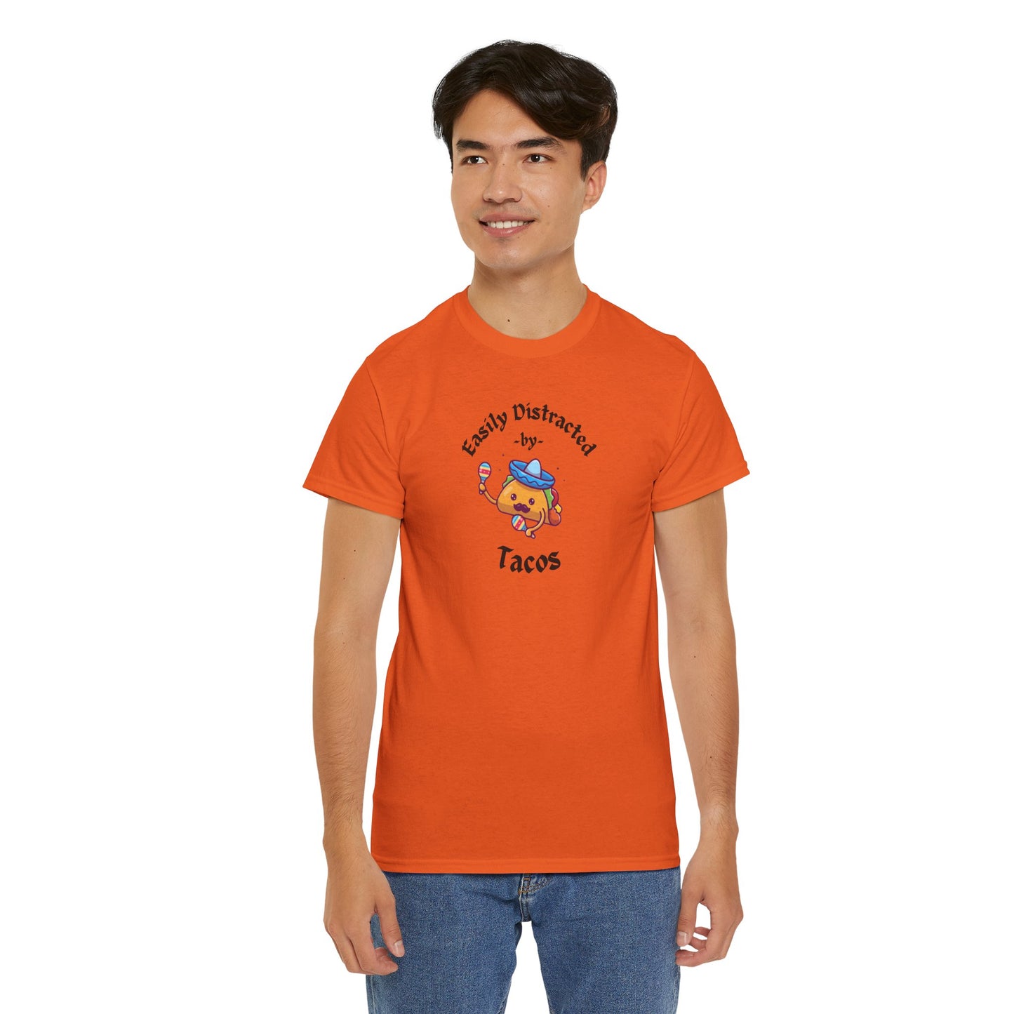 'Easily Distracted by Tacos' Unisex Heavy Cotton Tee