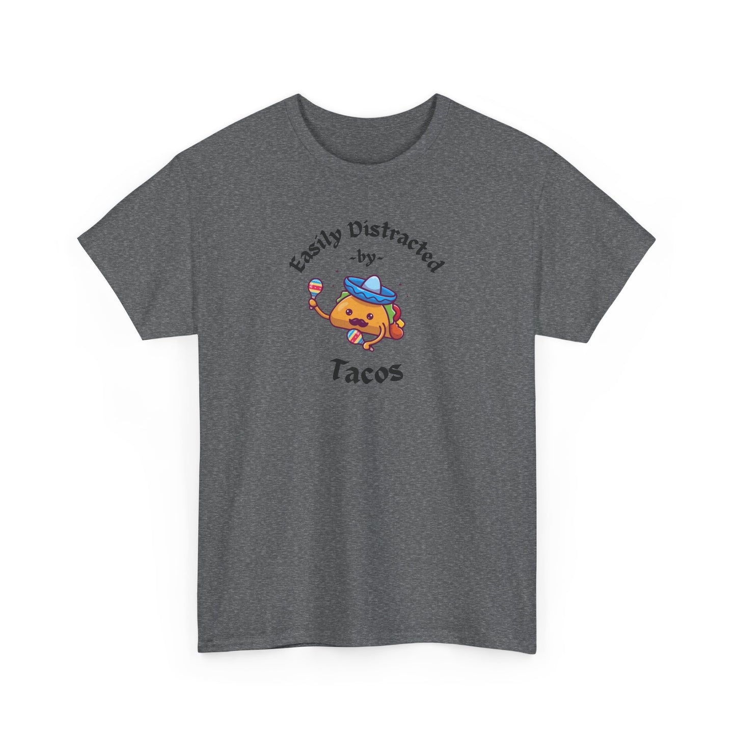'Easily Distracted by Tacos' Unisex Heavy Cotton Tee
