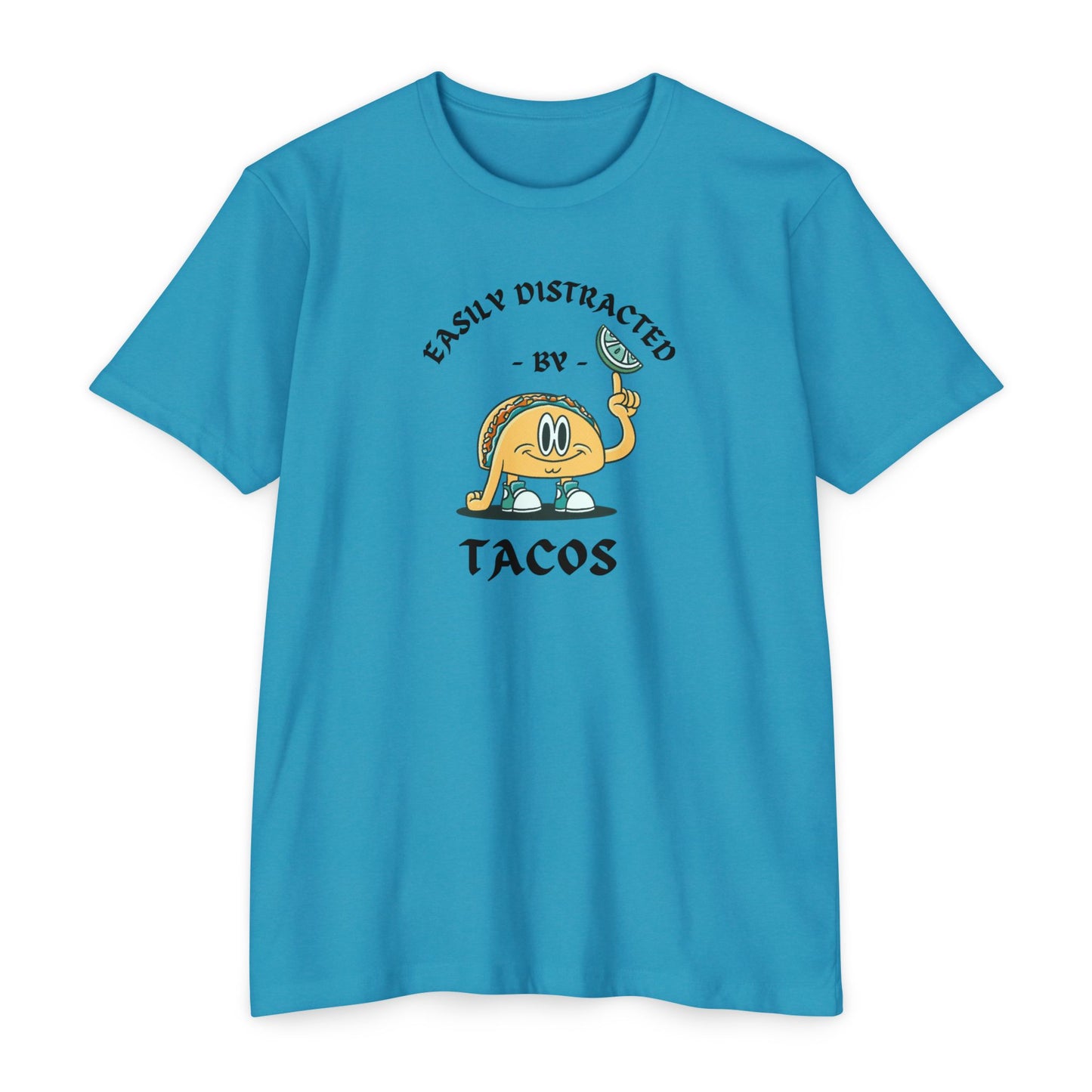 'Easily Distracted by Tacos! Funny Foodie' Unisex Jersey T-shirt