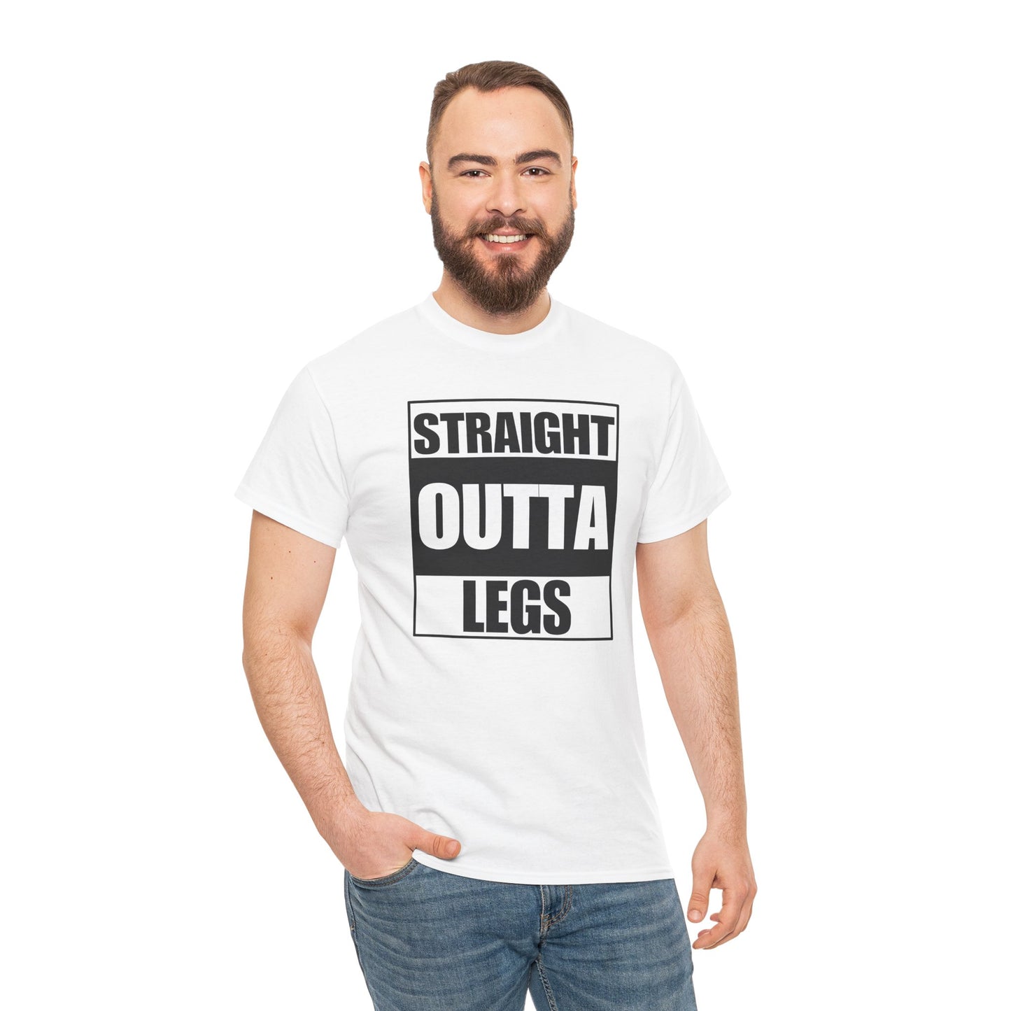 'Straight Outta Legs' Unisex Heavy Cotton Tee