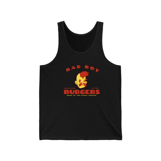 'Bad Boy Burgers' Unisex Jersey Tank