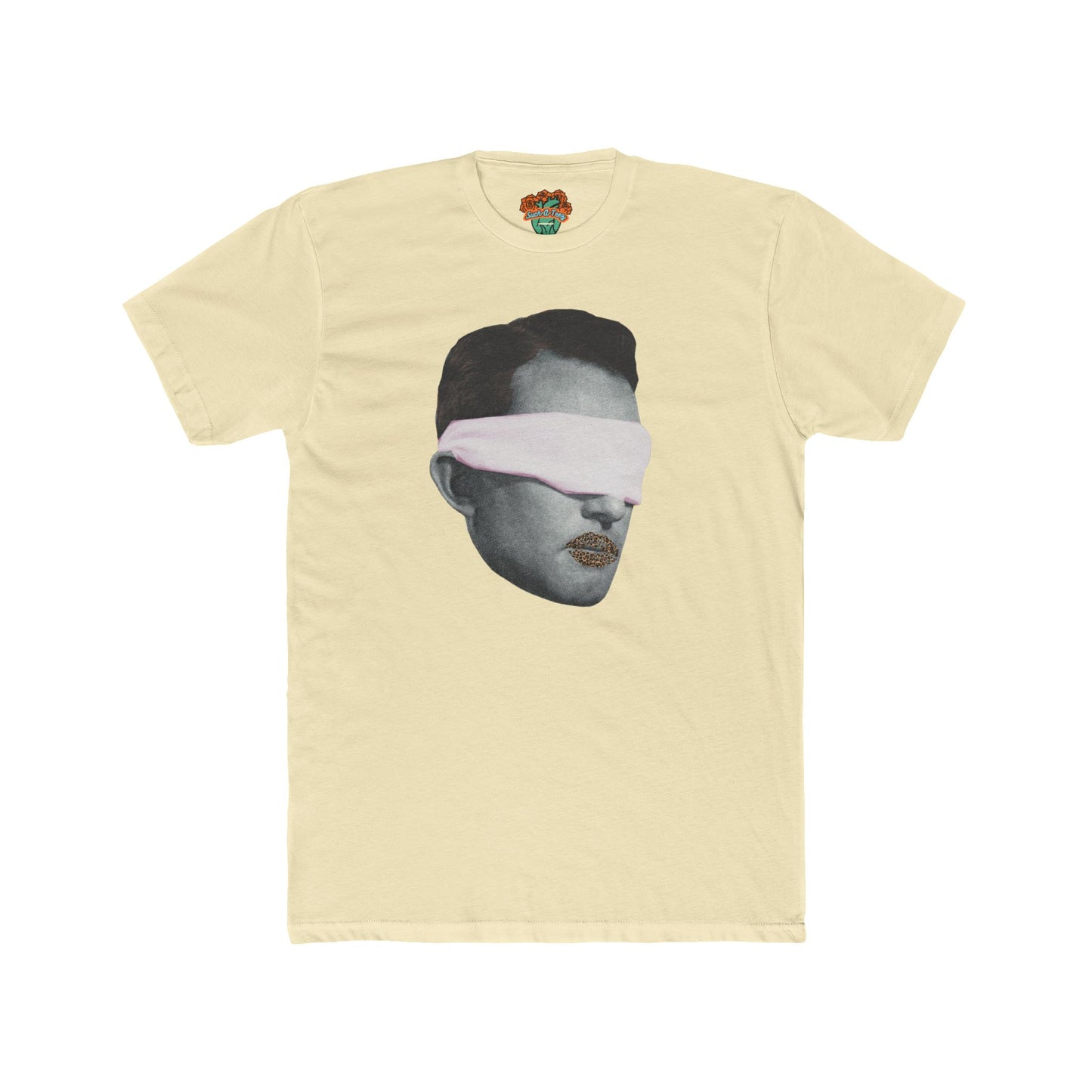 ' Cheetah Lips' Trendy Unisex Cotton Crew Tee