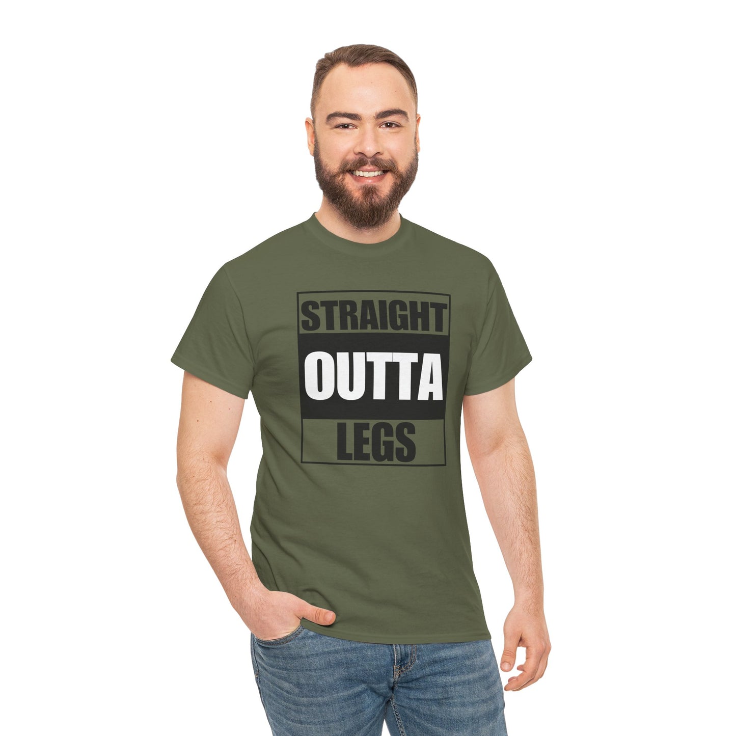 'Straight Outta Legs' Unisex Heavy Cotton Tee