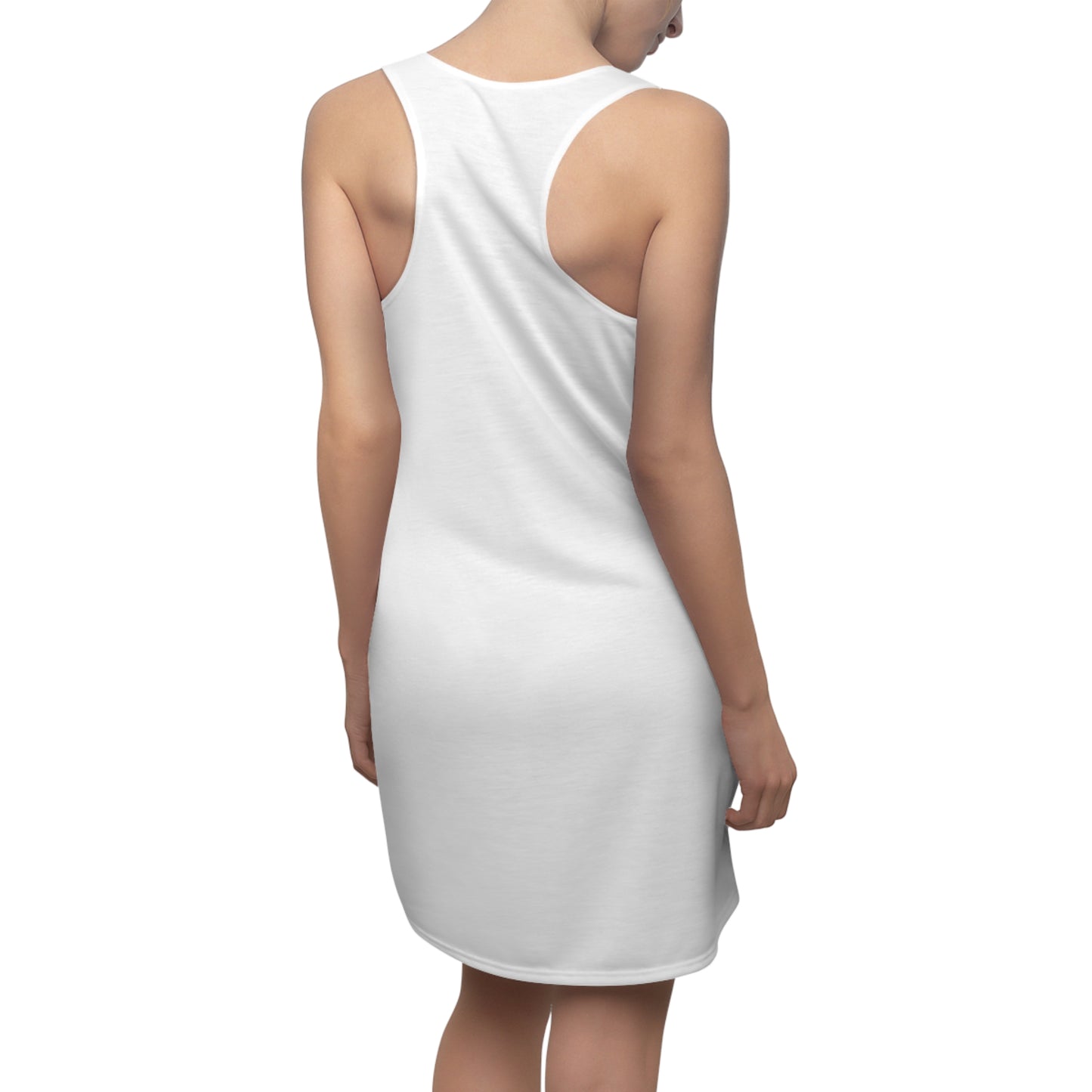 'Once in a Teal Moon' Women's Cut & Sew Racerback Dress (AOP)