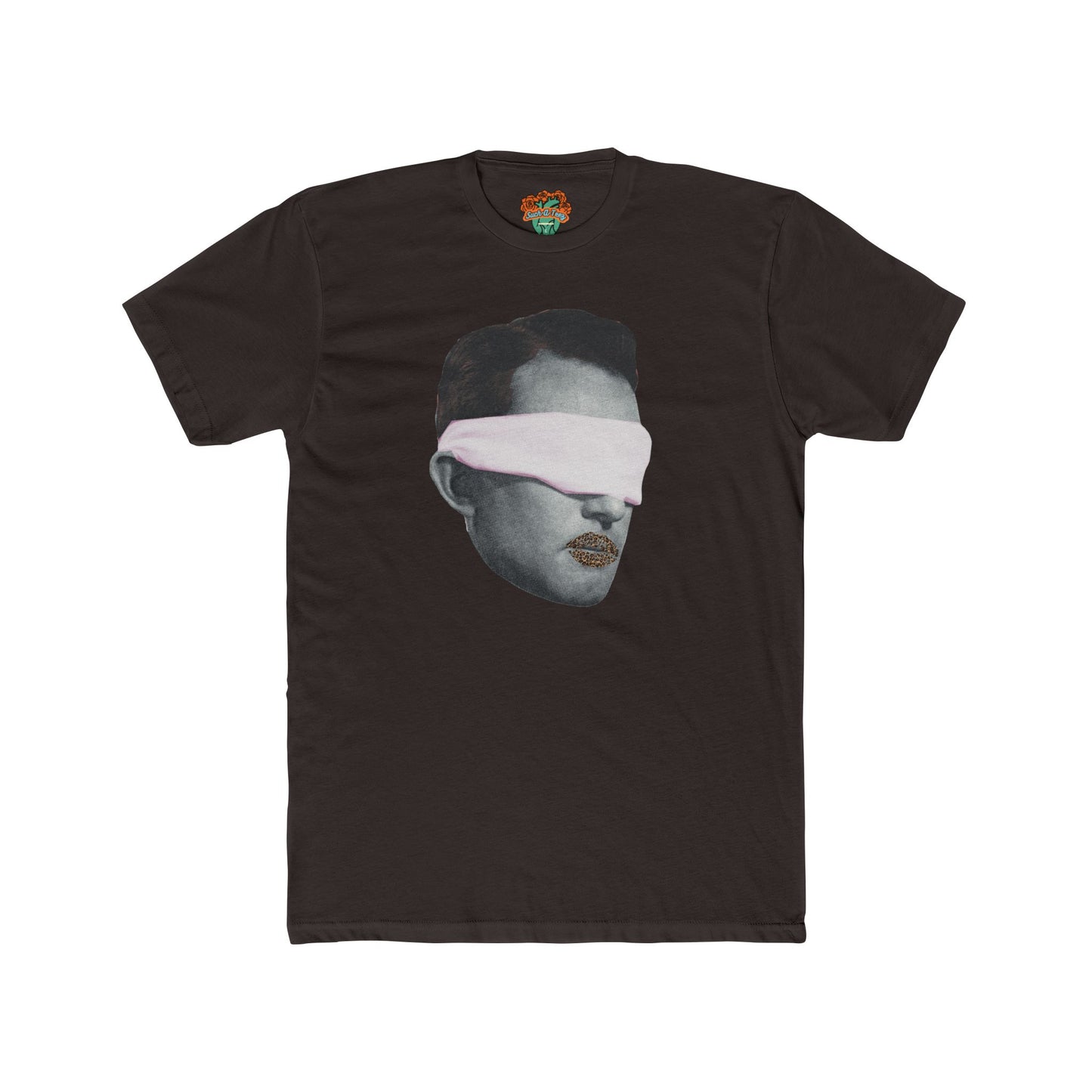 ' Cheetah Lips' Trendy Unisex Cotton Crew Tee