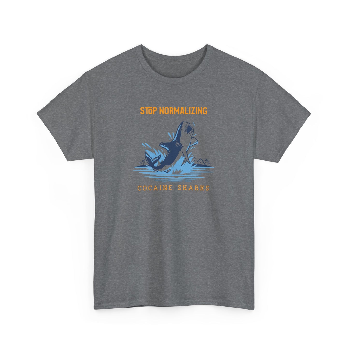 'Cocaine Shark' Unisex Heavy Cotton Tee