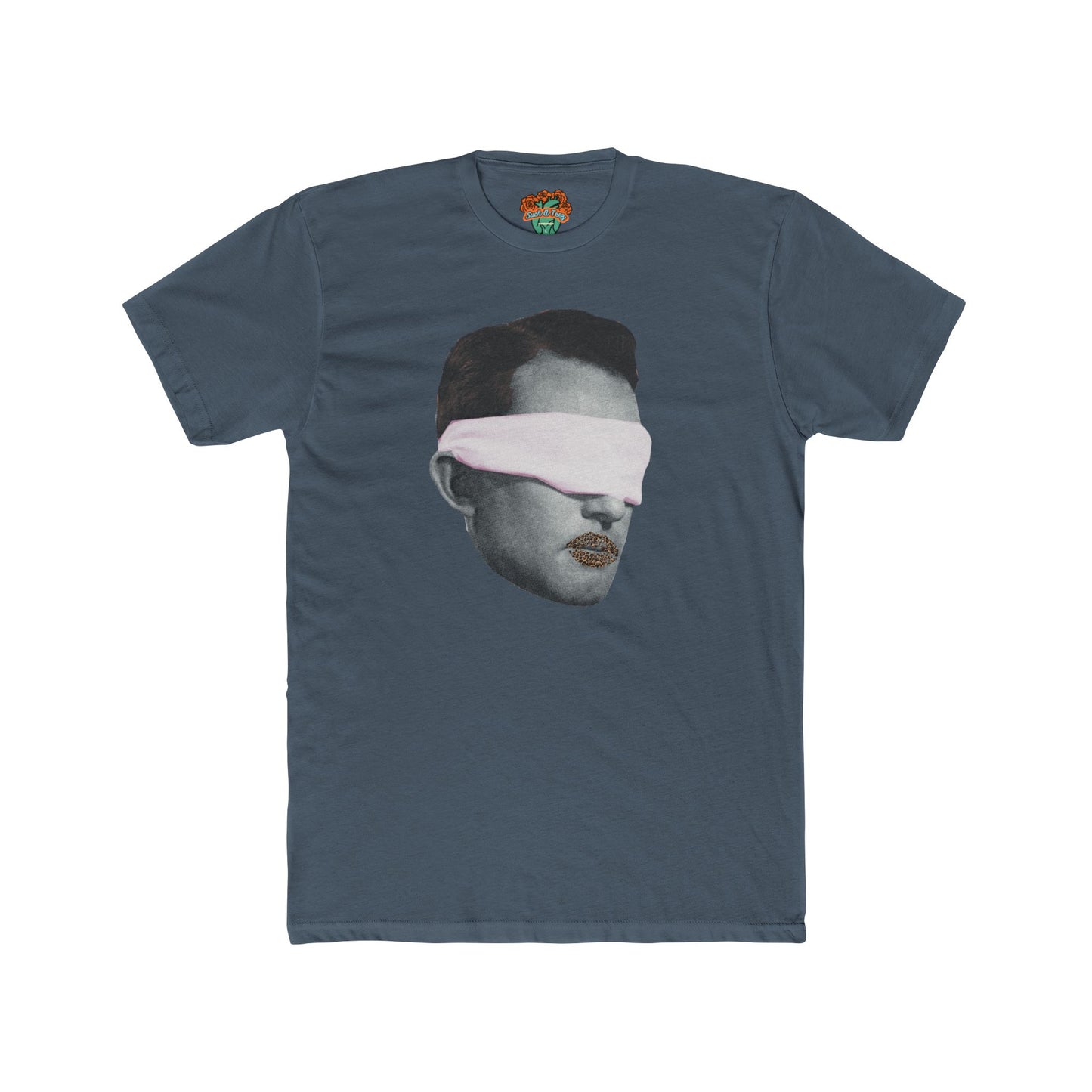 ' Cheetah Lips' Trendy Unisex Cotton Crew Tee