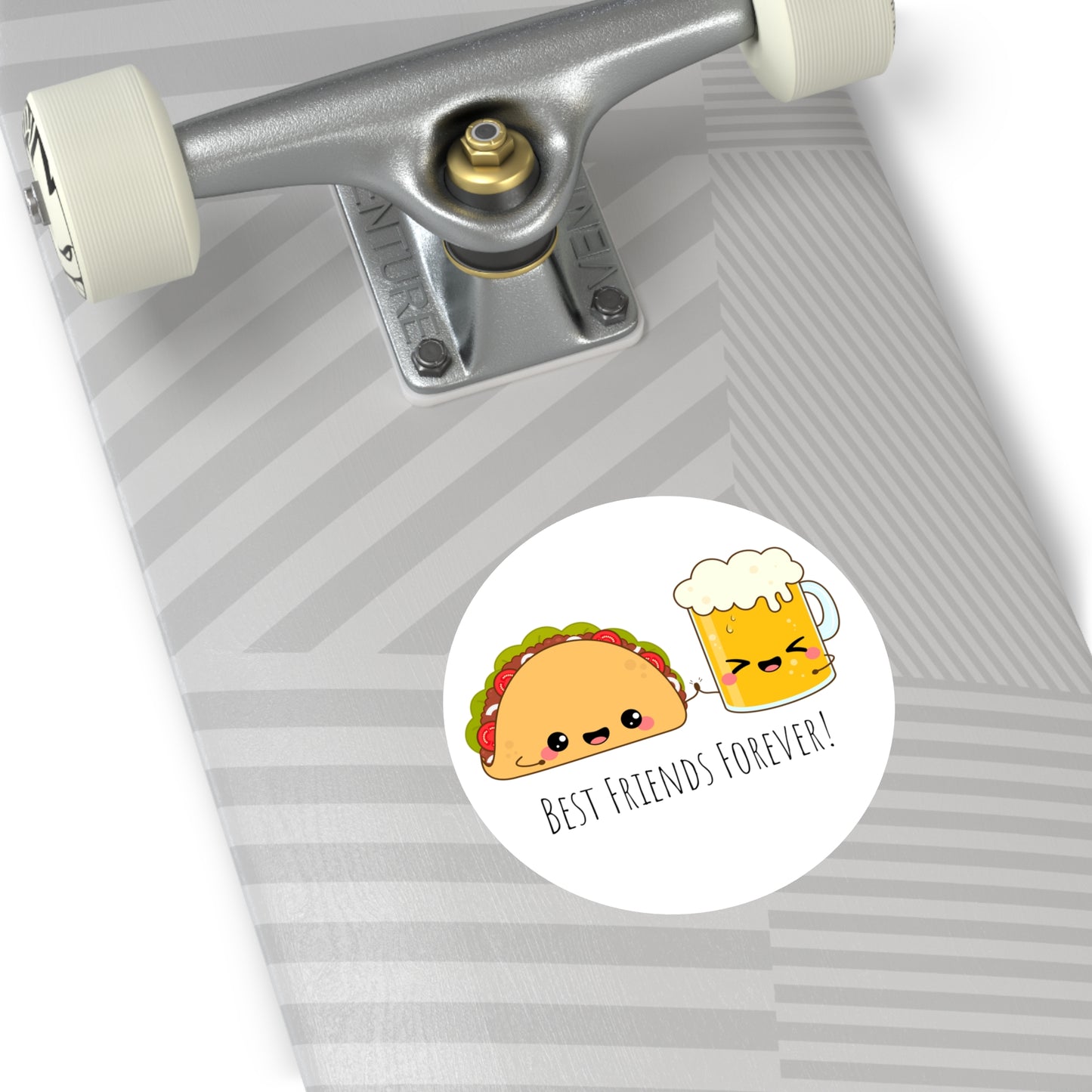 'Beer & Taco BFF!' Round Stickers, Indoor\Outdoor