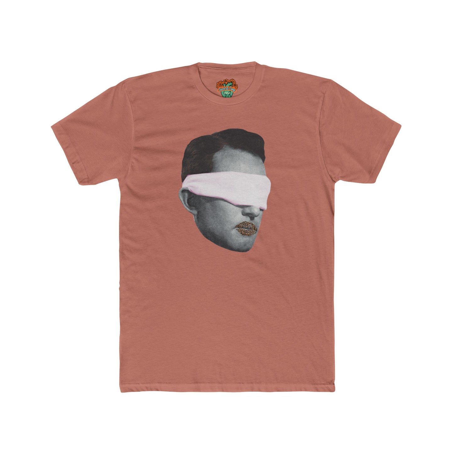 ' Cheetah Lips' Trendy Unisex Cotton Crew Tee