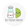 'Salt & Lime Best Friends Forever!' Cute Round Vinyl Stickers