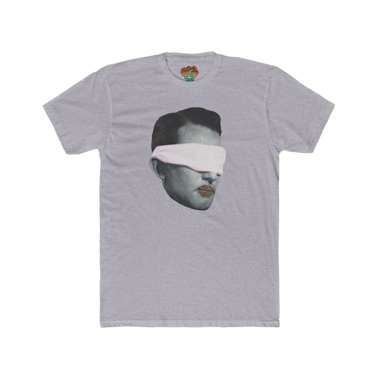 ' Cheetah Lips' Trendy Unisex Cotton Crew Tee