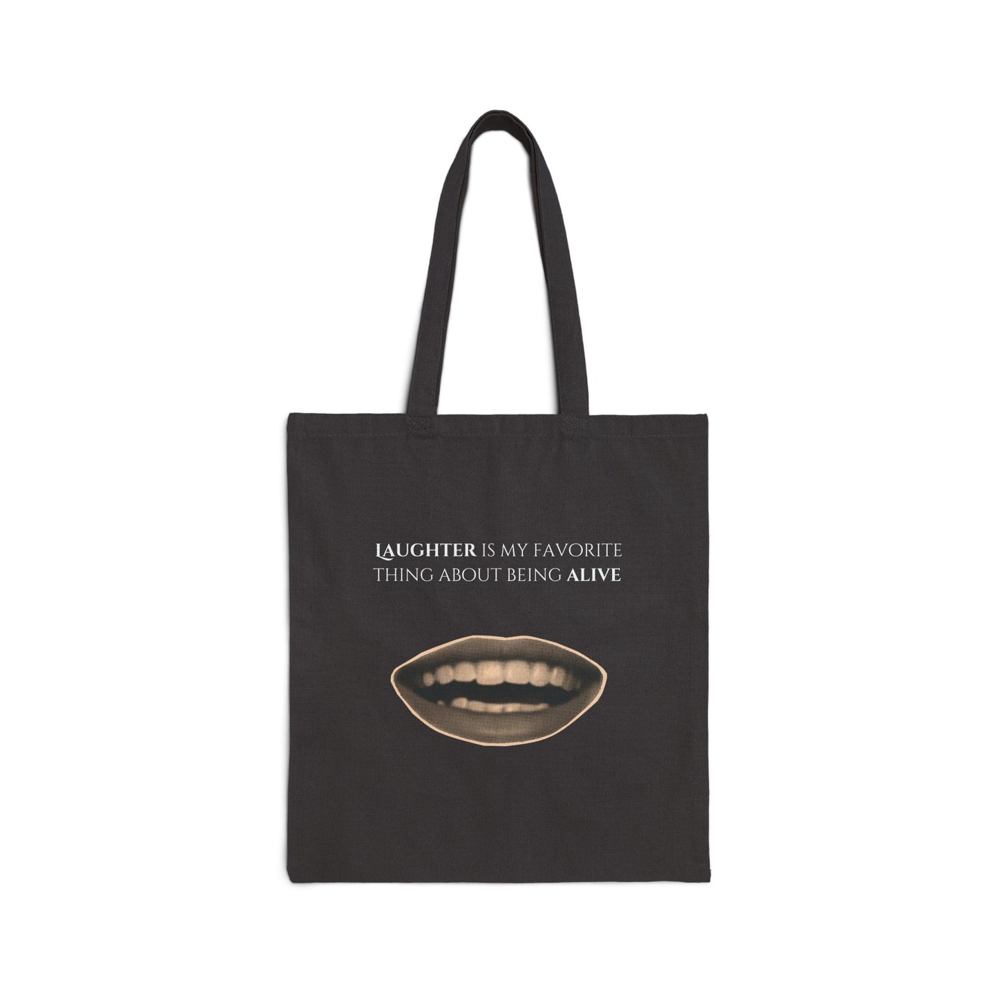 'Laughter' Cotton Canvas Tote Bag