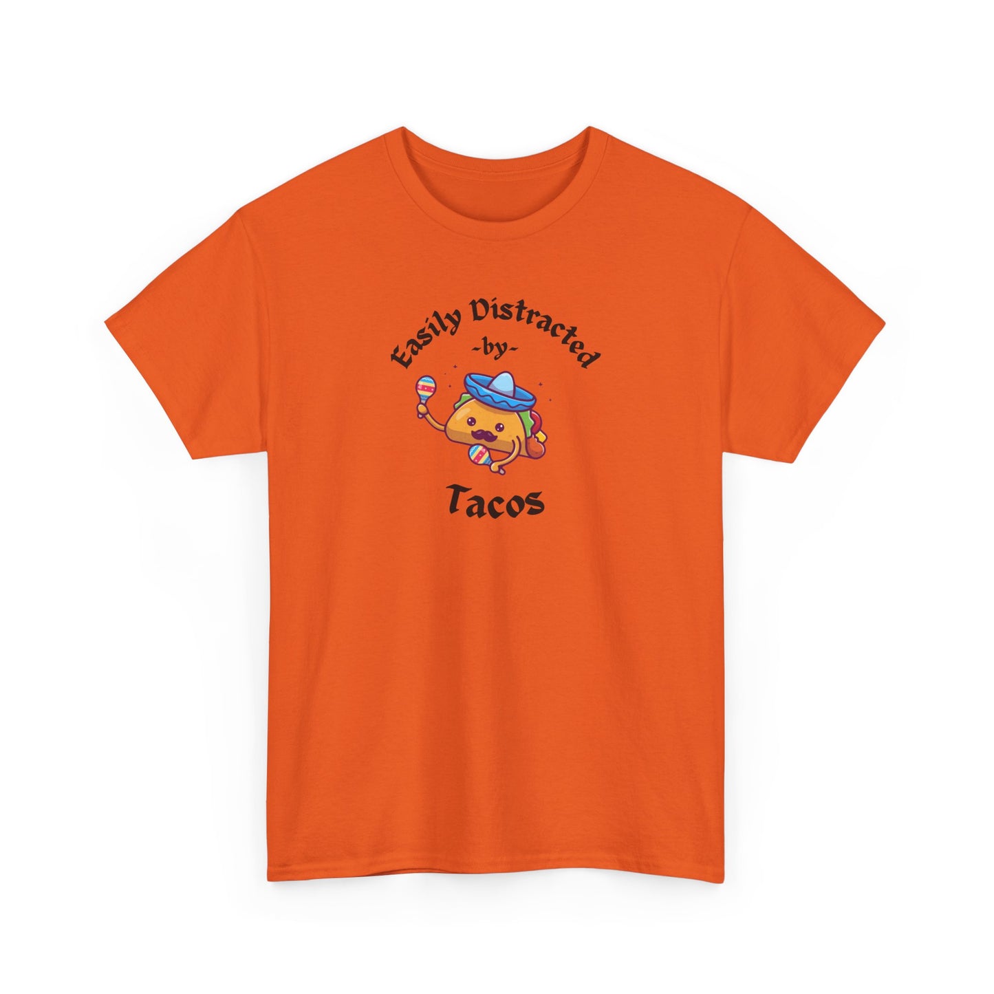 'Easily Distracted by Tacos' Unisex Heavy Cotton Tee