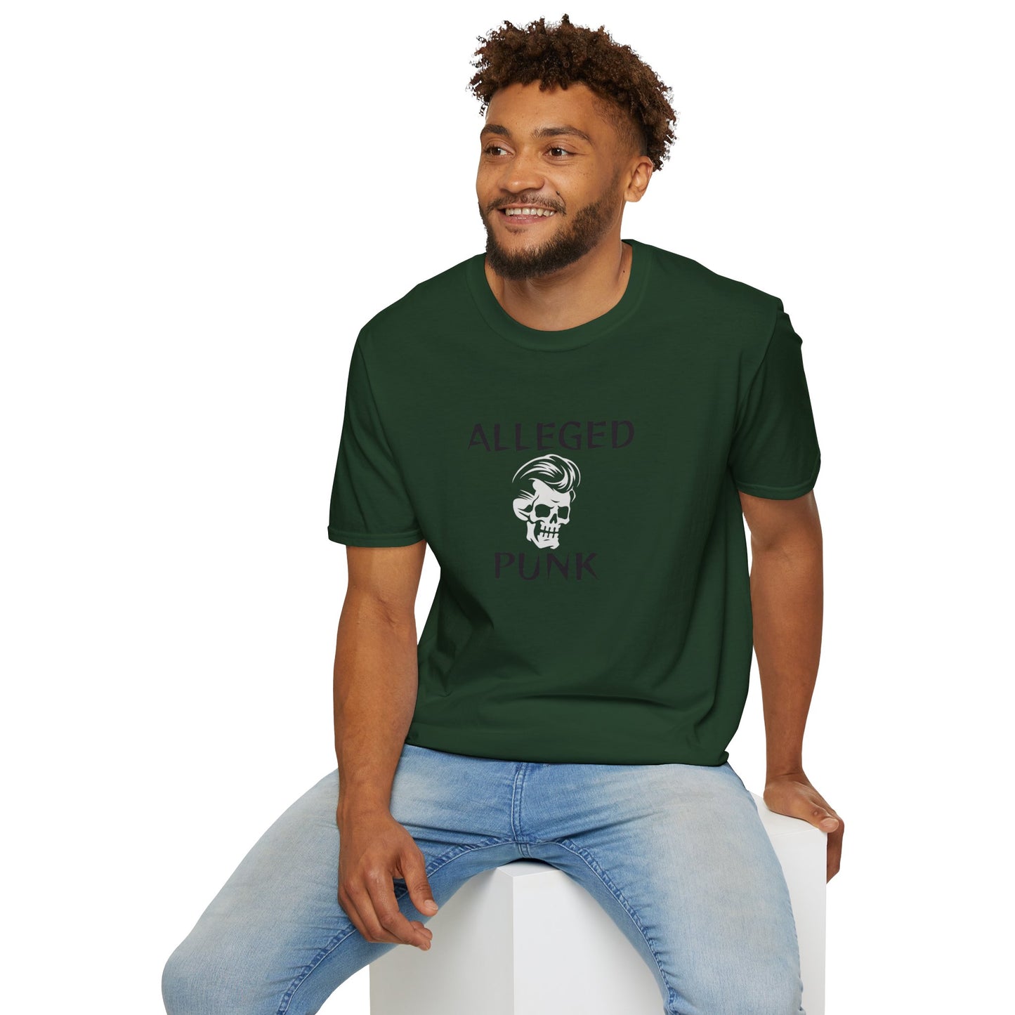'Alleged Punk' Edgy Unisex Softstyle T-Shirt