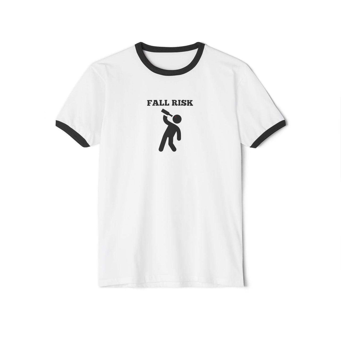 'Fall Risk' Unisex Cotton Ringer T-Shirt