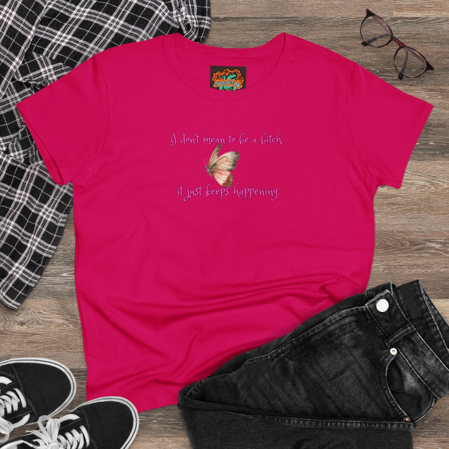 'Just Can't Help It' Women's Midweight Cotton Tee