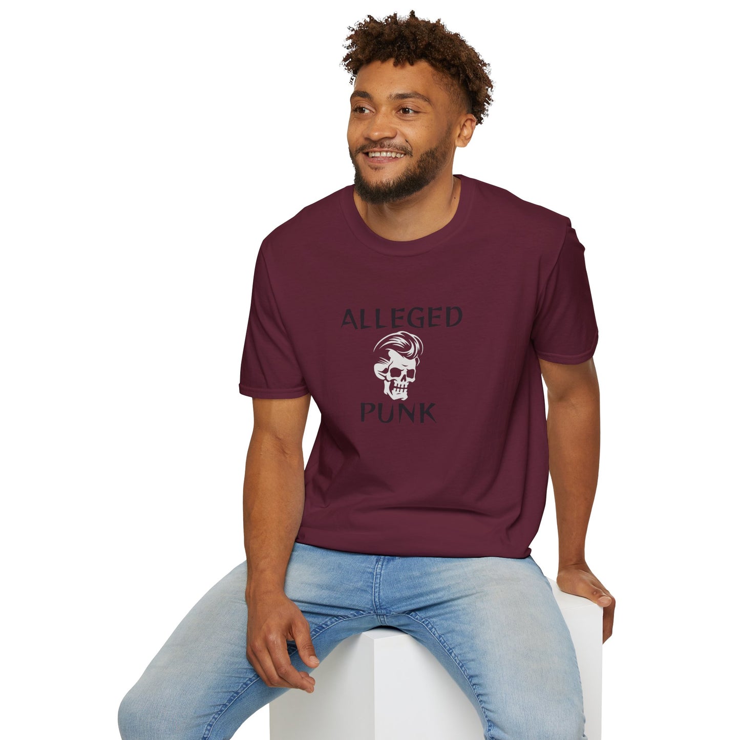 'Alleged Punk' Edgy Unisex Softstyle T-Shirt