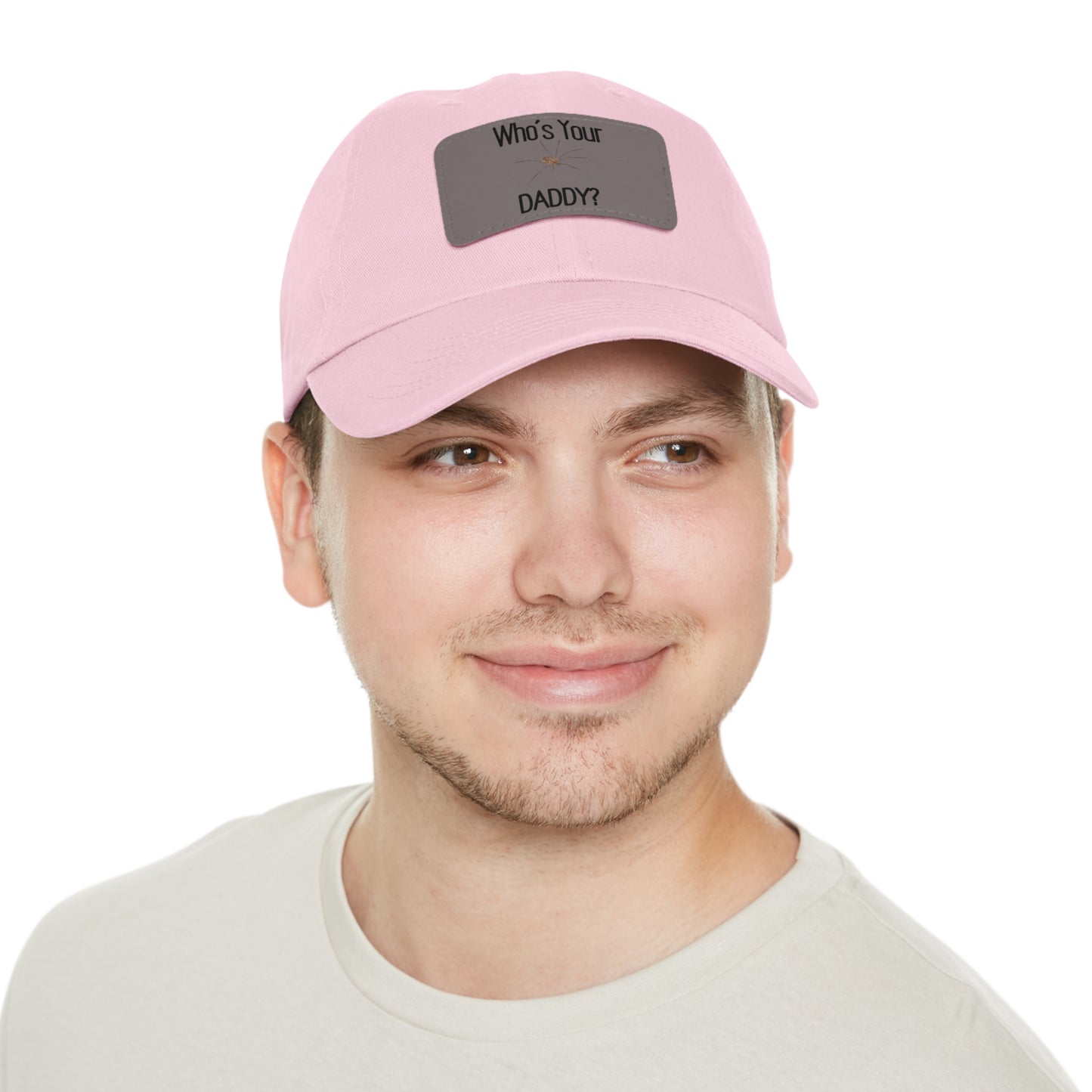 'Who's Your Daddy' (Spider)Dad Hat with Leather Patch (Rectangle)