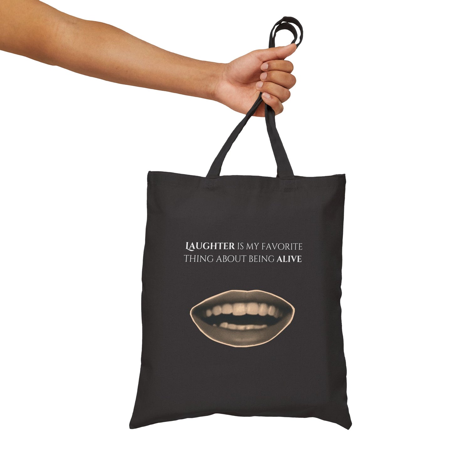 'Laughter' Cotton Canvas Tote Bag