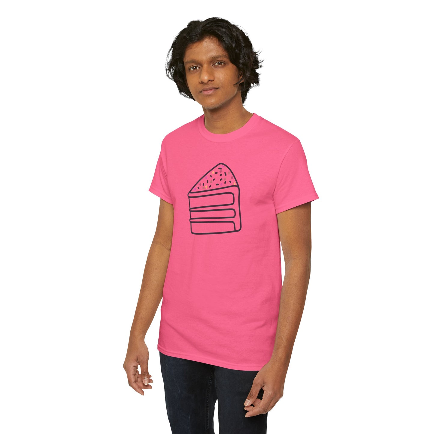 'Cake' Unisex Heavy Cotton Tee Express Delivery available