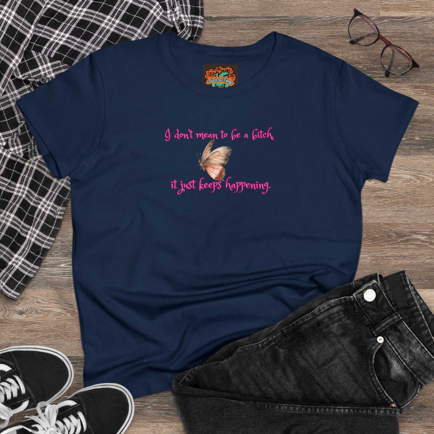 'Just Can't Help It' Women's Midweight Cotton Tee