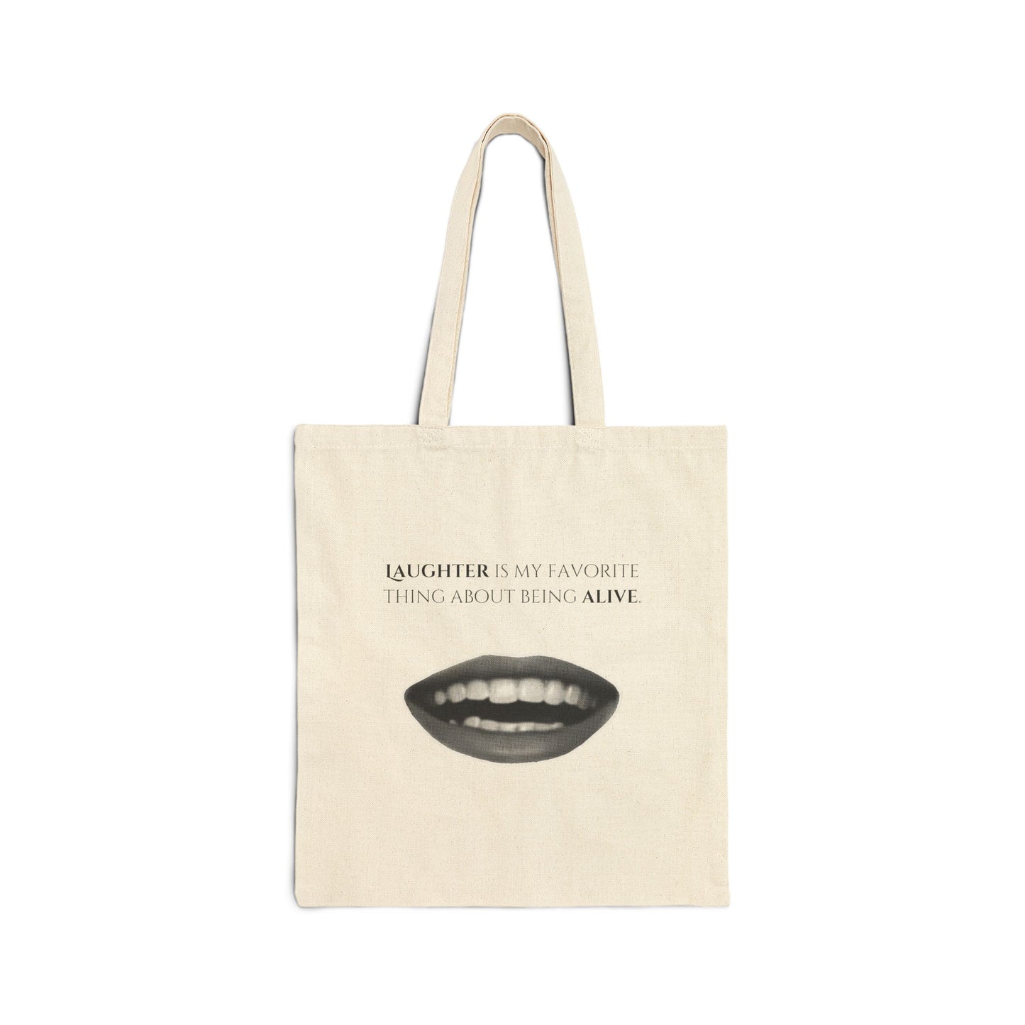 'Laughter' Cotton Canvas Tote Bag