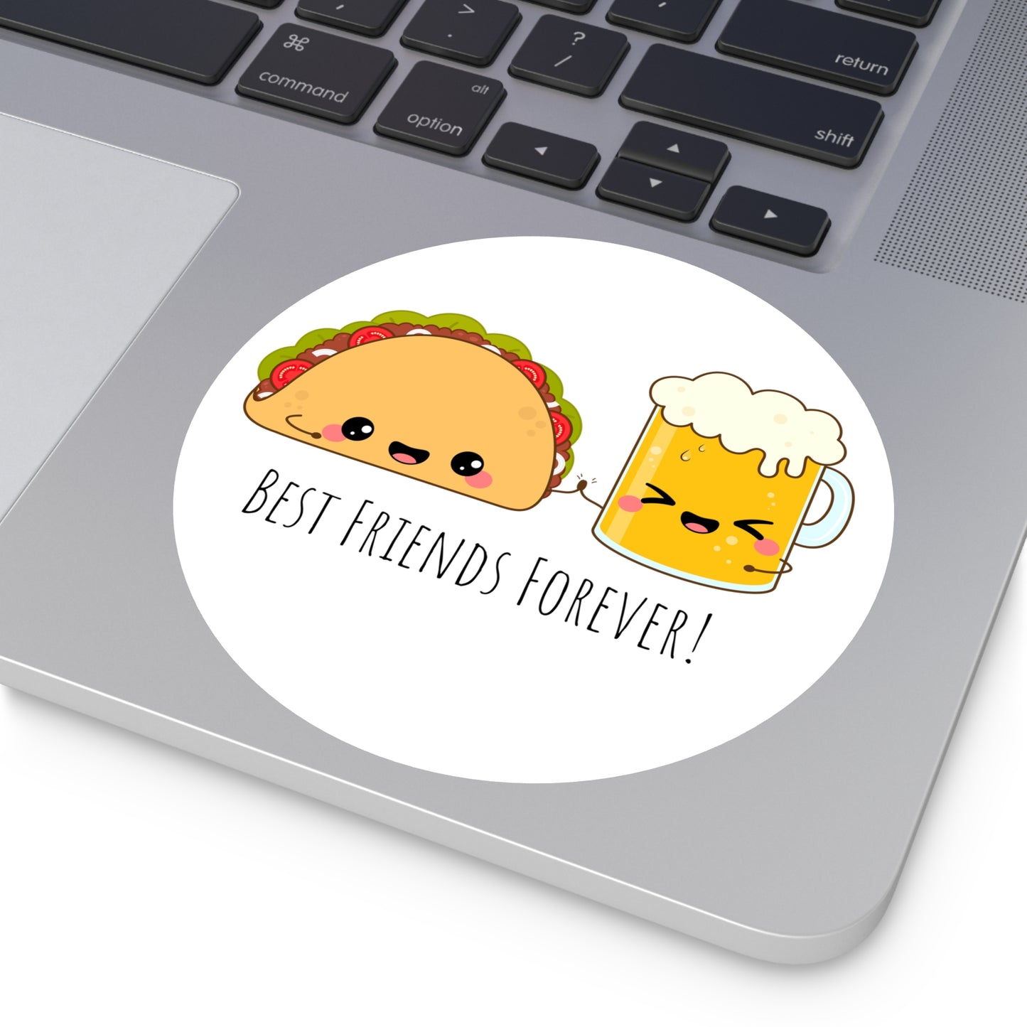 'Beer & Taco BFF!' Round Stickers, Indoor\Outdoor