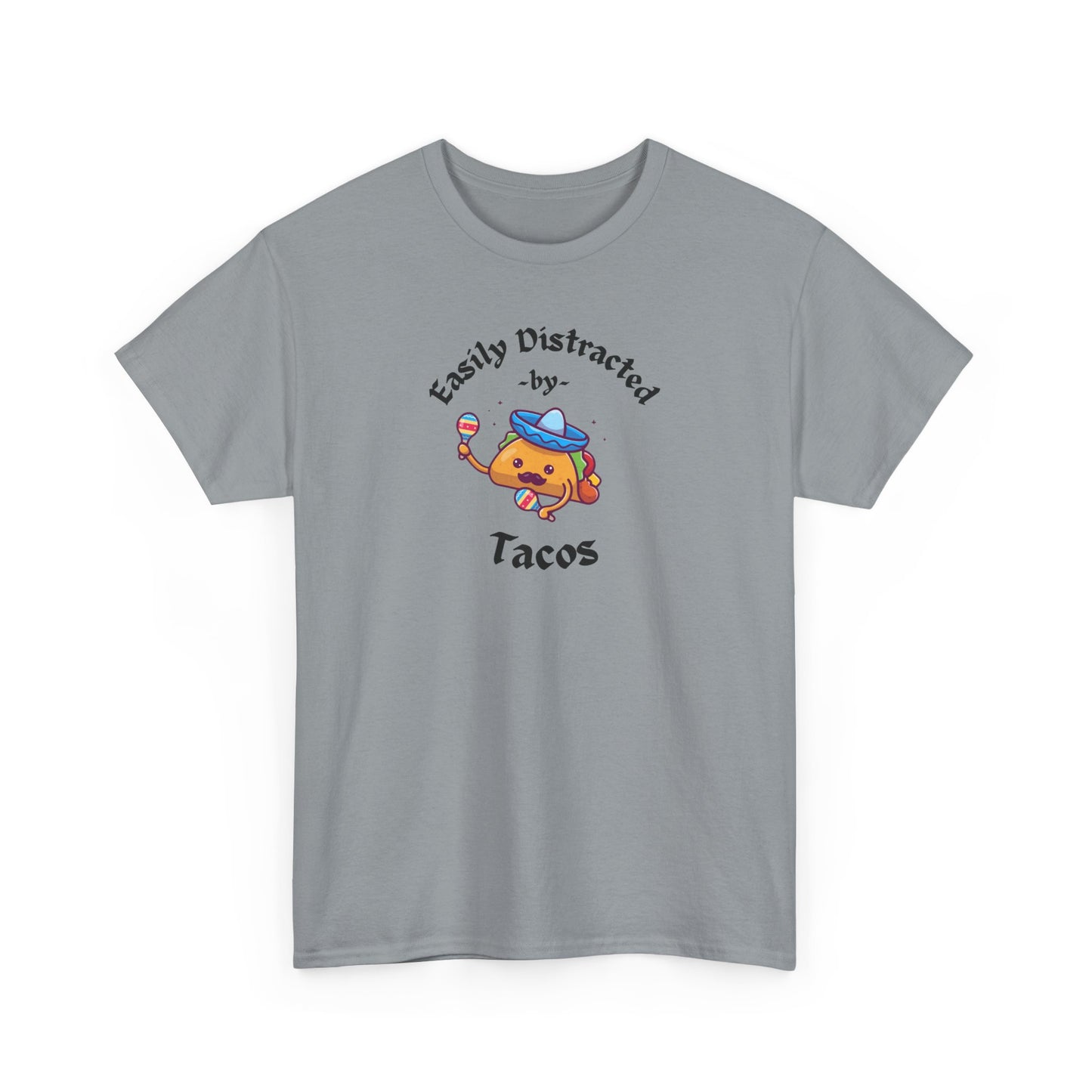 'Easily Distracted by Tacos' Unisex Heavy Cotton Tee