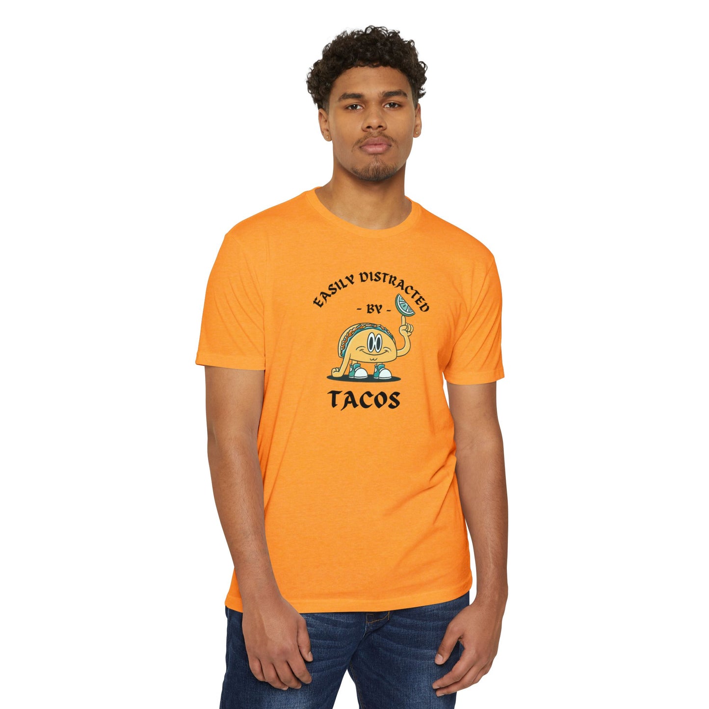 'Easily Distracted by Tacos! Funny Foodie' Unisex Jersey T-shirt