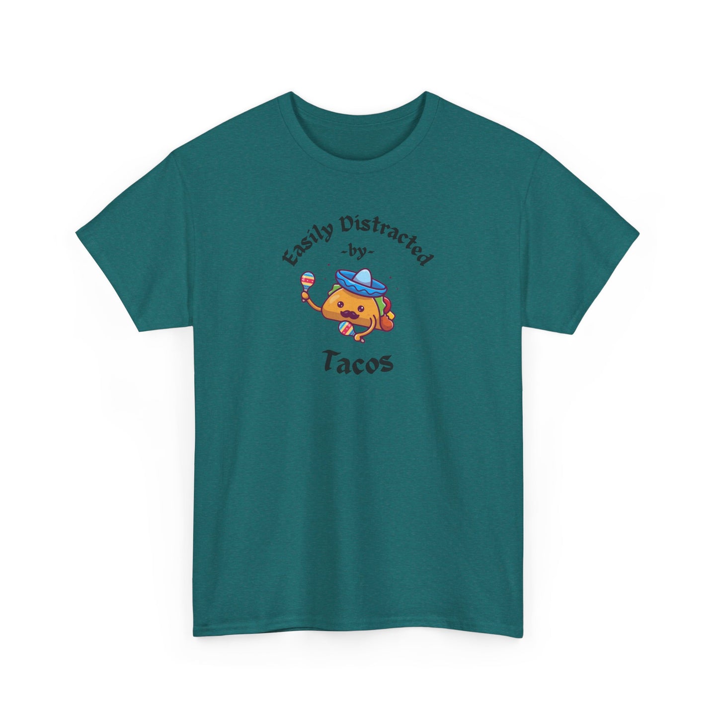 'Easily Distracted by Tacos' Unisex Heavy Cotton Tee