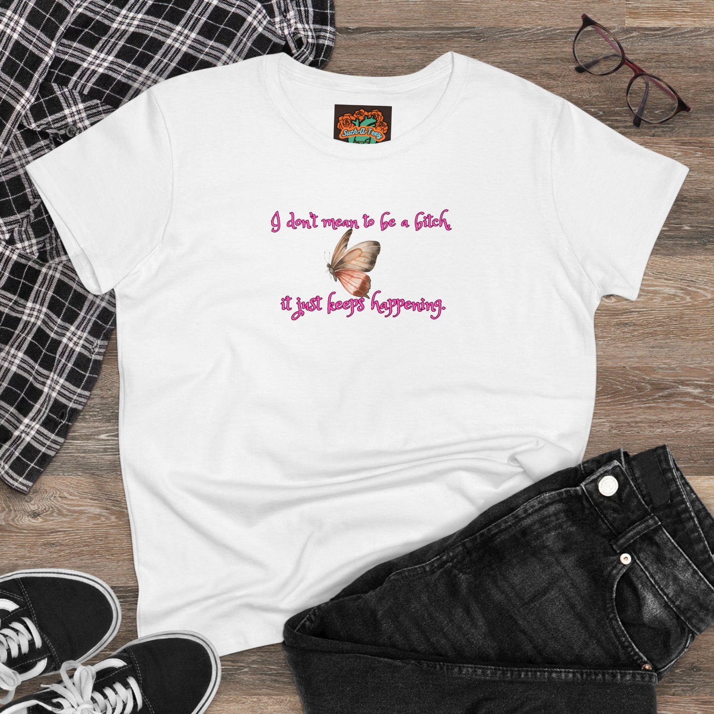 'Just Can't Help It' Women's Midweight Cotton Tee