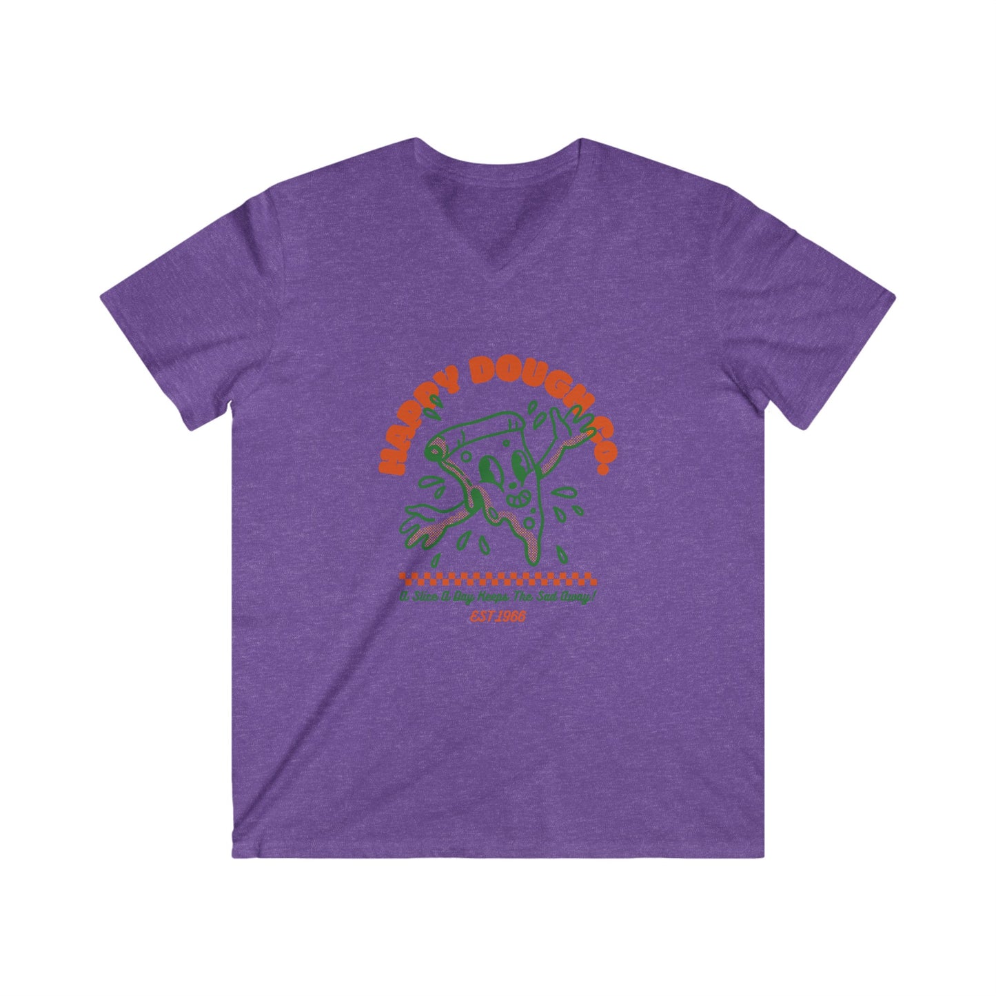 'Happy Dough Co.' Men's Fitted V-Neck Short Sleeve Tee