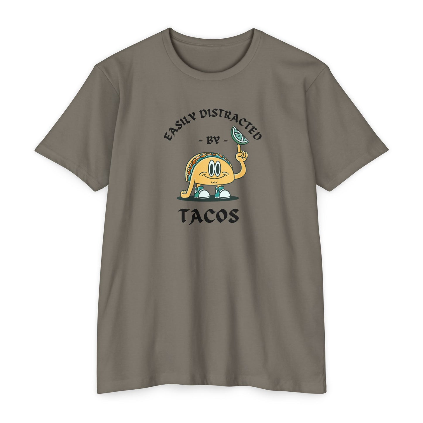 'Easily Distracted by Tacos! Funny Foodie' Unisex Jersey T-shirt