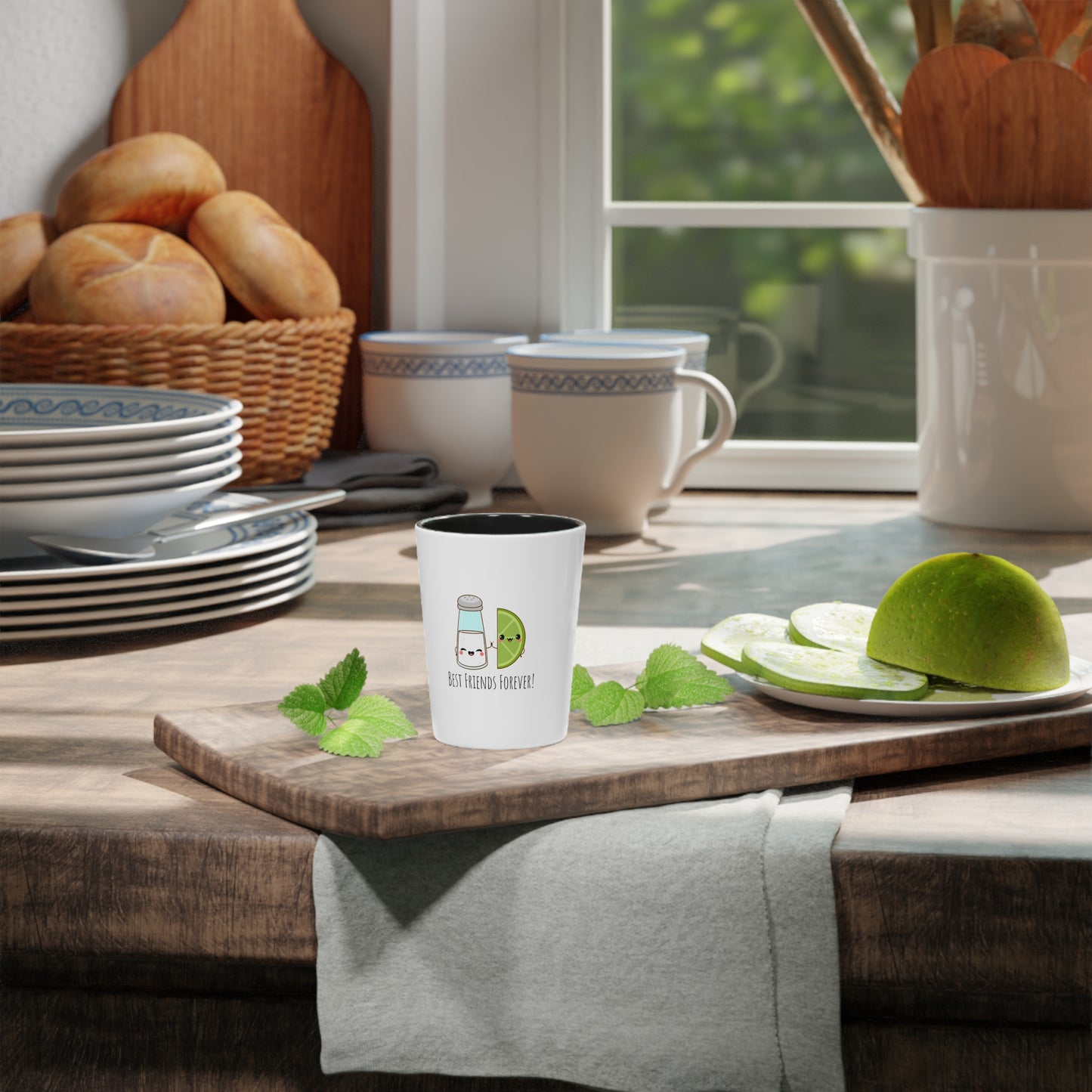 Best Friends Forever! Salt & Lime. Shot Glass