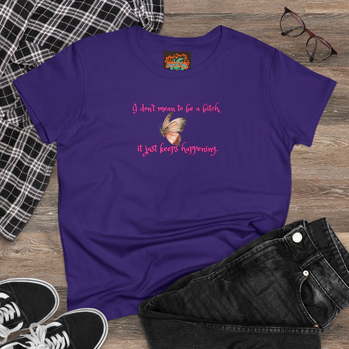 'Just Can't Help It' Women's Midweight Cotton Tee