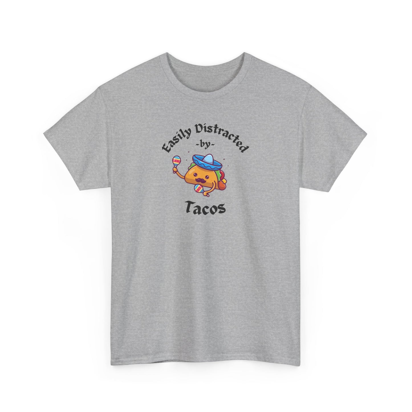 'Easily Distracted by Tacos' Unisex Heavy Cotton Tee