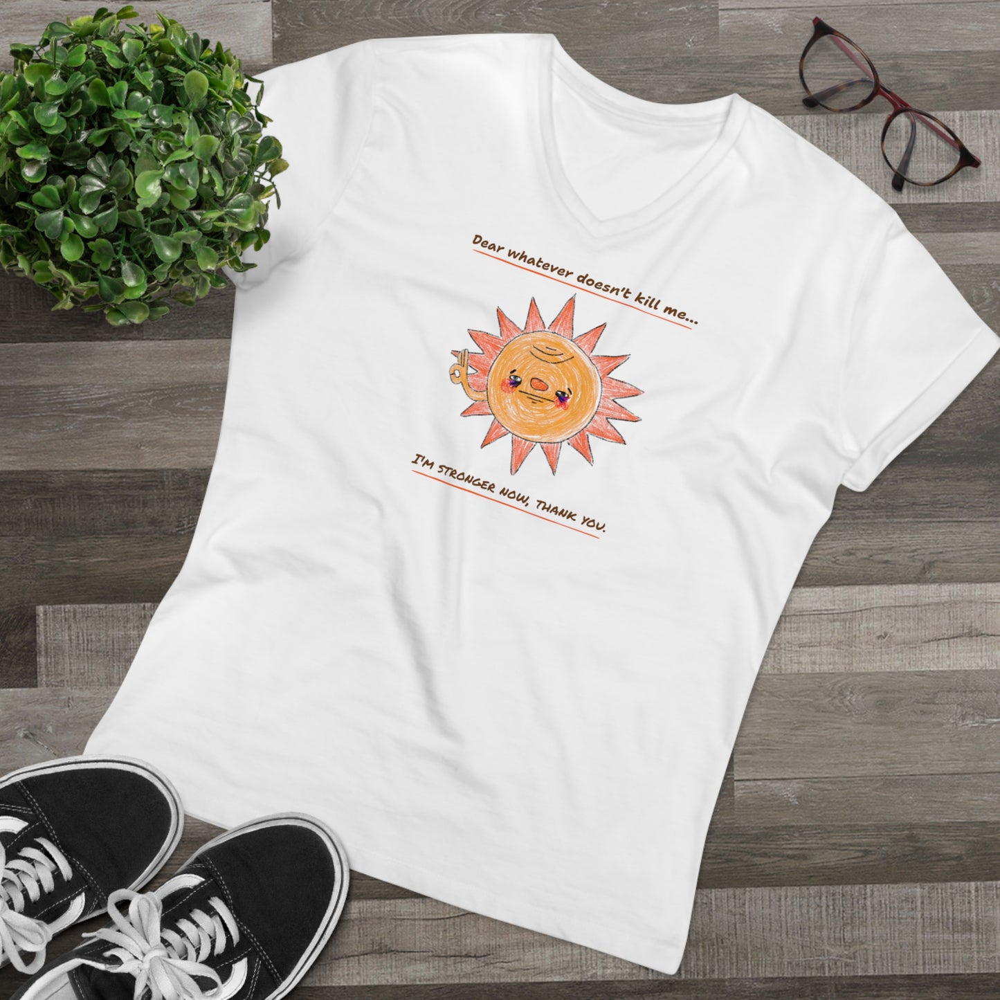 'Dear Whatever Doesn't Kill Me...' Unisex Presenter V-neck