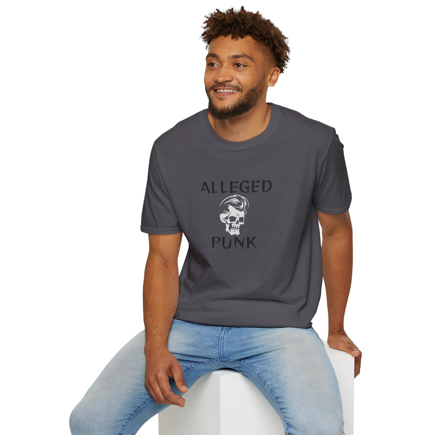 'Alleged Punk' Edgy Unisex Softstyle T-Shirt