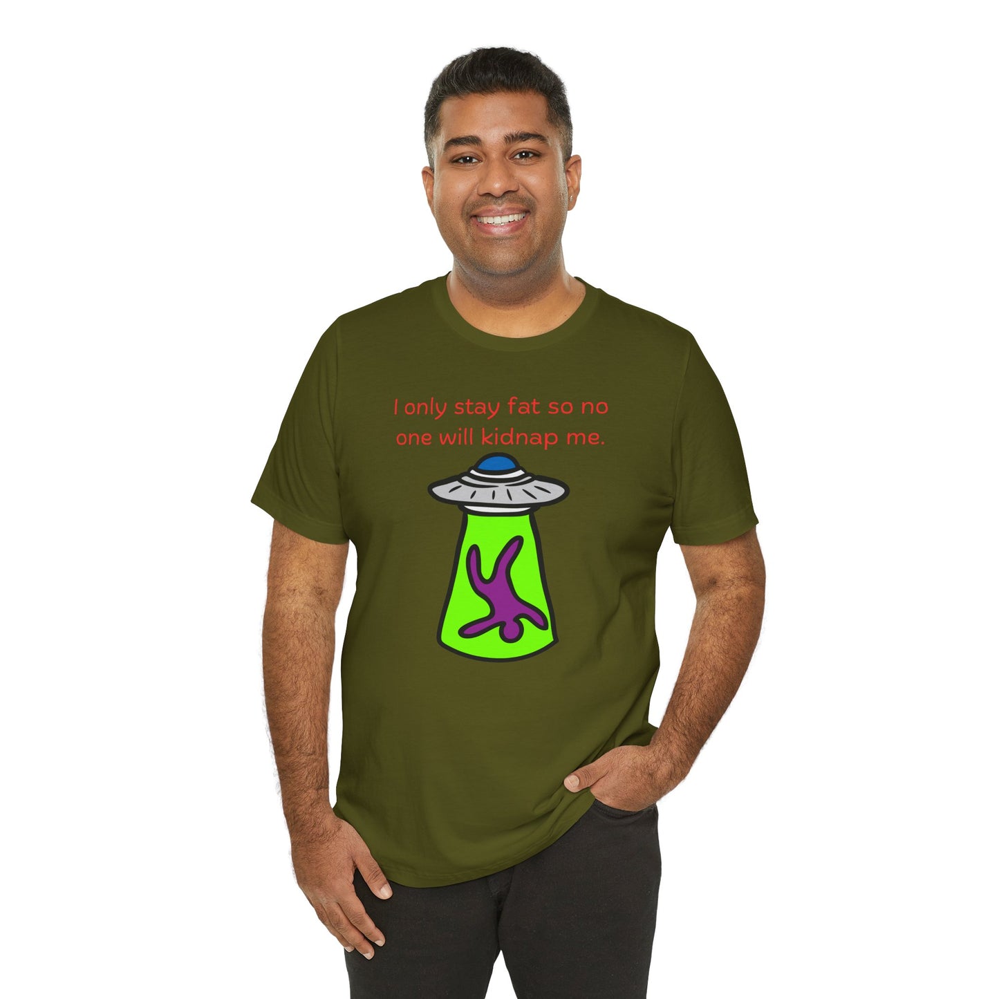 'Too Fat to Kidnap' Unisex Jersey Short Sleeve Tee