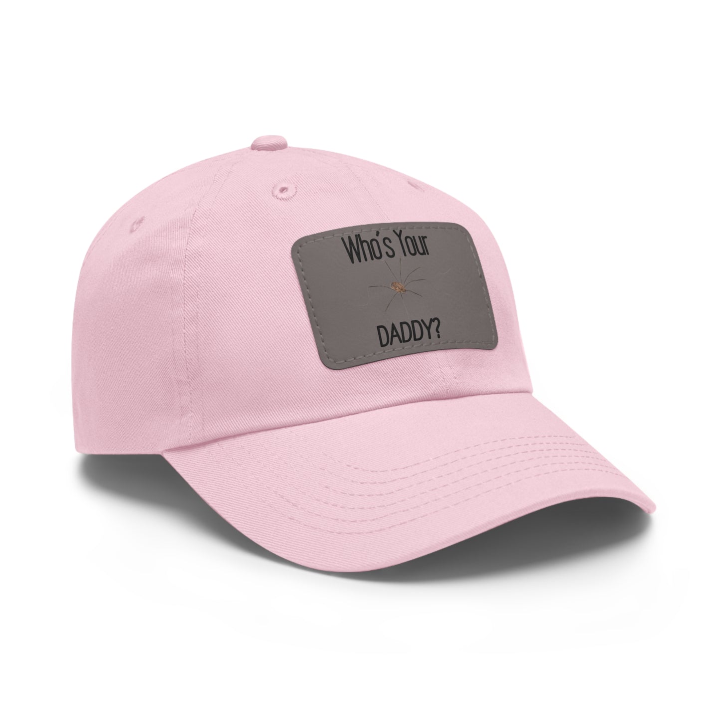 'Who's Your Daddy' (Spider)Dad Hat with Leather Patch (Rectangle)