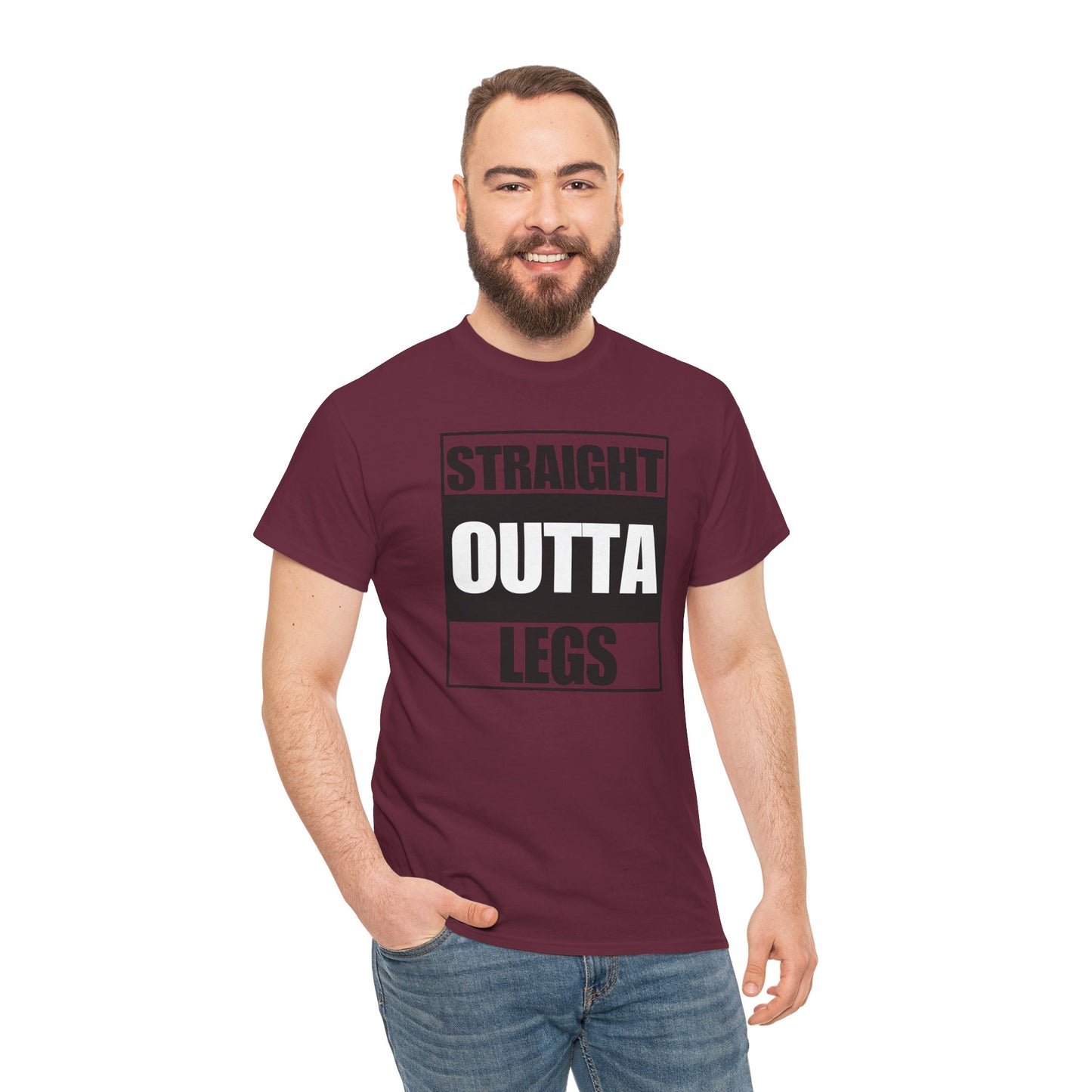 'Straight Outta Legs' Unisex Heavy Cotton Tee